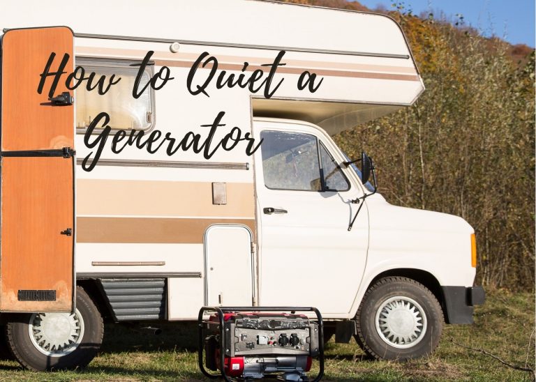 how to quiet a generator at a campsite