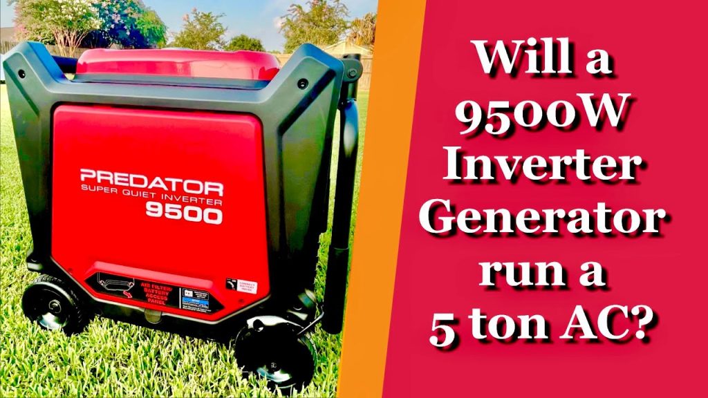 Harbor Freight Predator 9500 Watts Inverter Generator Running a 5TON