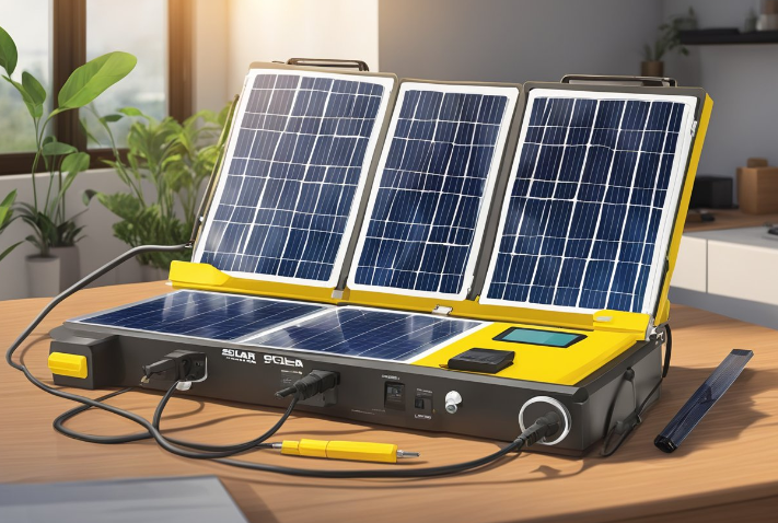 example of what a DIY solar powered portable power station could look like