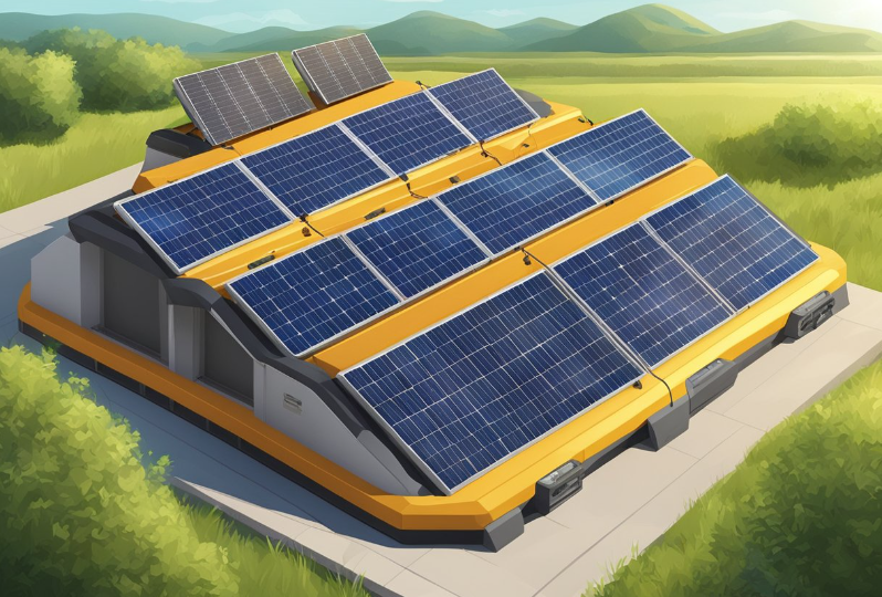 an array of solar panels