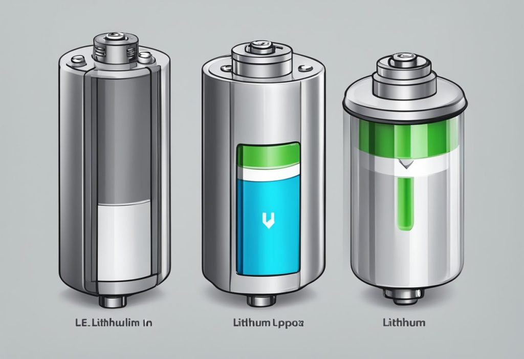 types of lithium ion batteries illustration