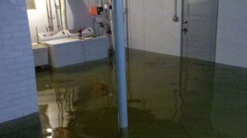 OnGuard Generators flooded basement photo with washer and dryer
