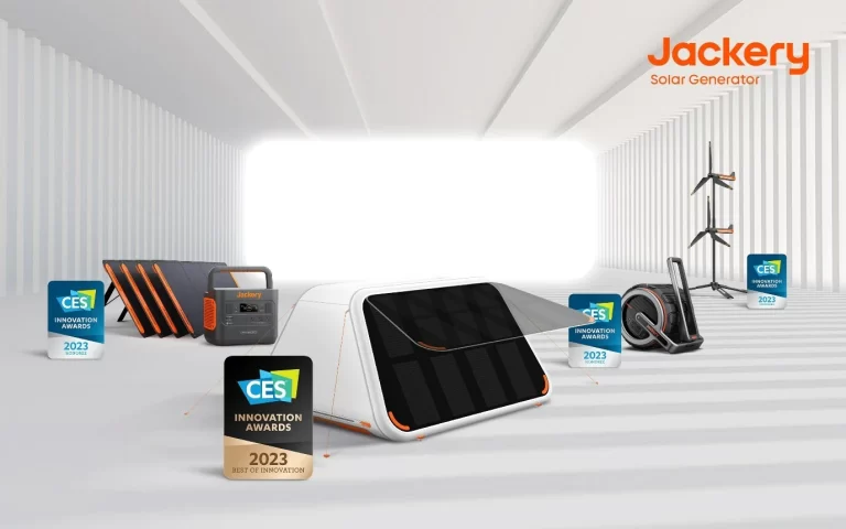 an image of the innovation design winners by Jackery including the Air-w wind turbine