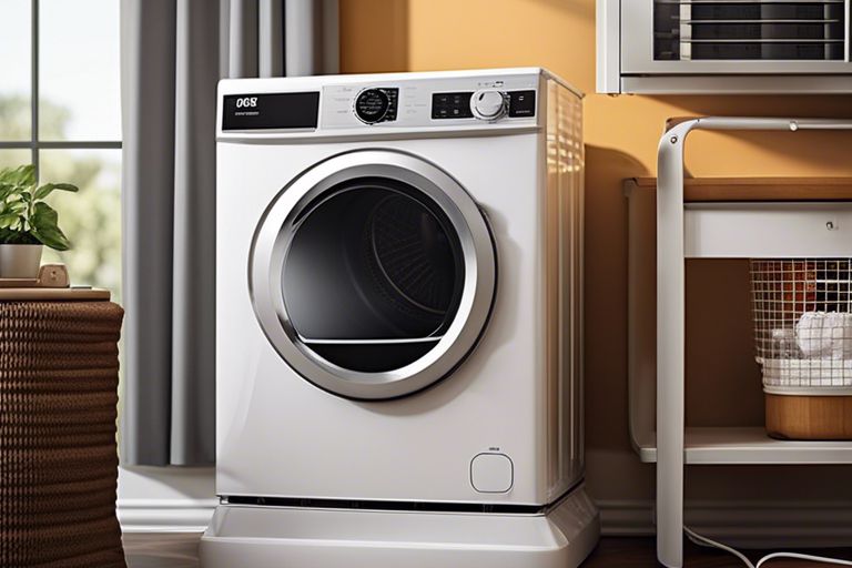 an image of a clothes dryer in a laundry room